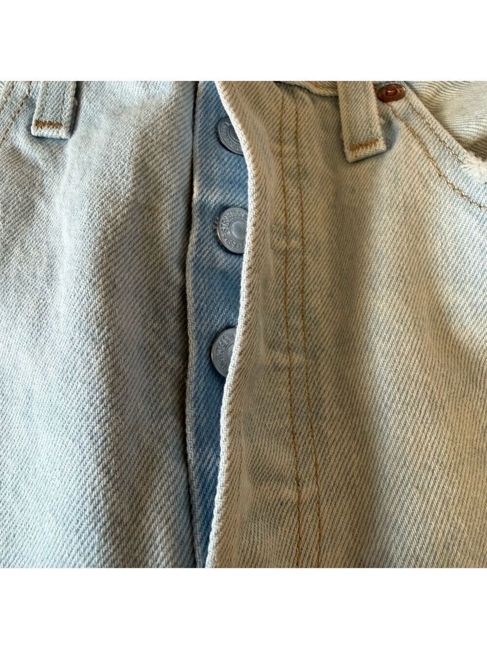 LEVIS 501 Skinny Jeans High Rise Cropped Raw Hem Distressed Size 28 - Picture 4 of 15